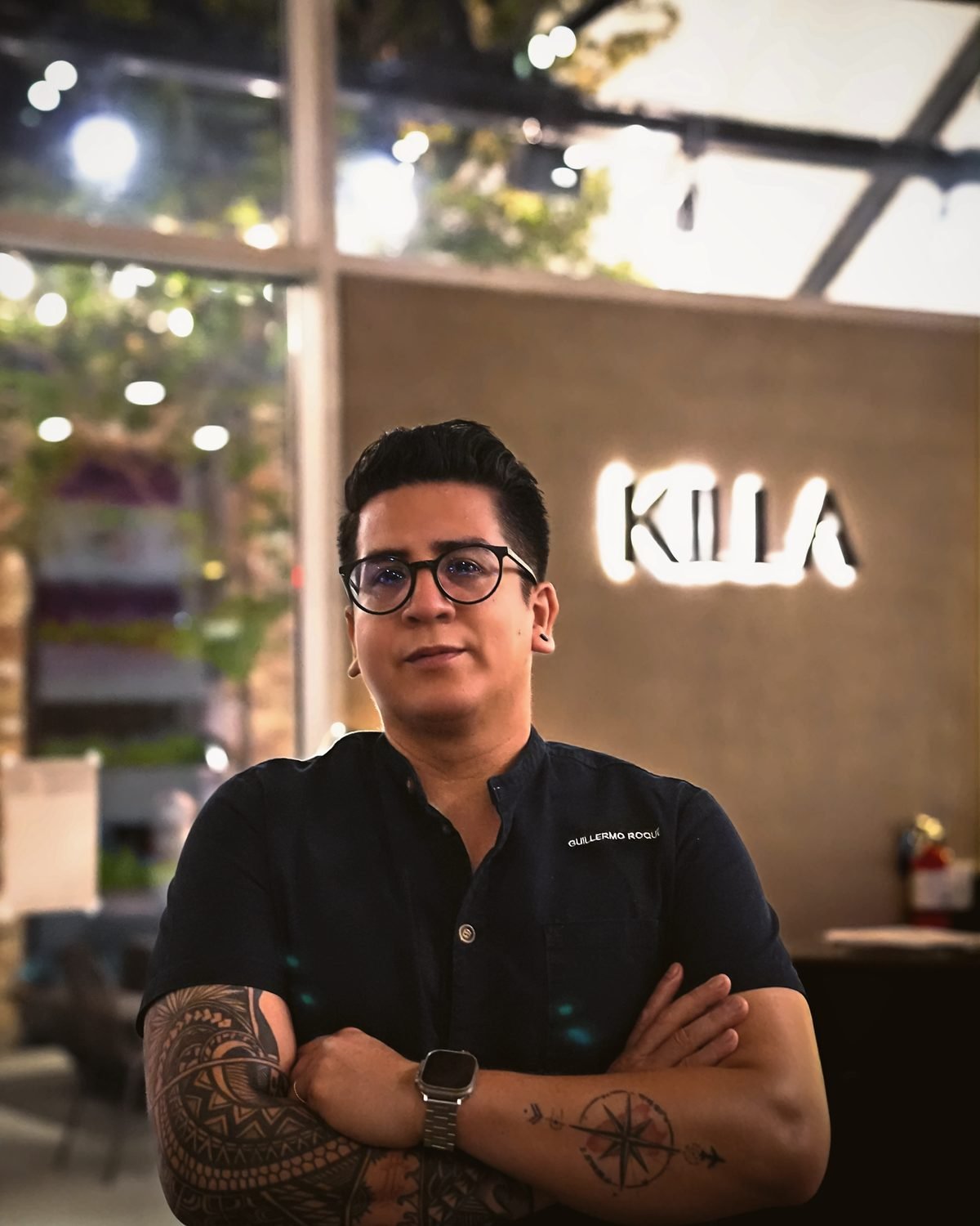 Retrato de Guillermo Roque en el restaurante Killa, en Salt Lake City